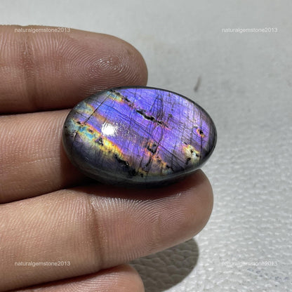 Natural Blue Opal Oval Cabochon, 44.5x19mm, 40 Ct, Loose Gemstone for Jewelry Making