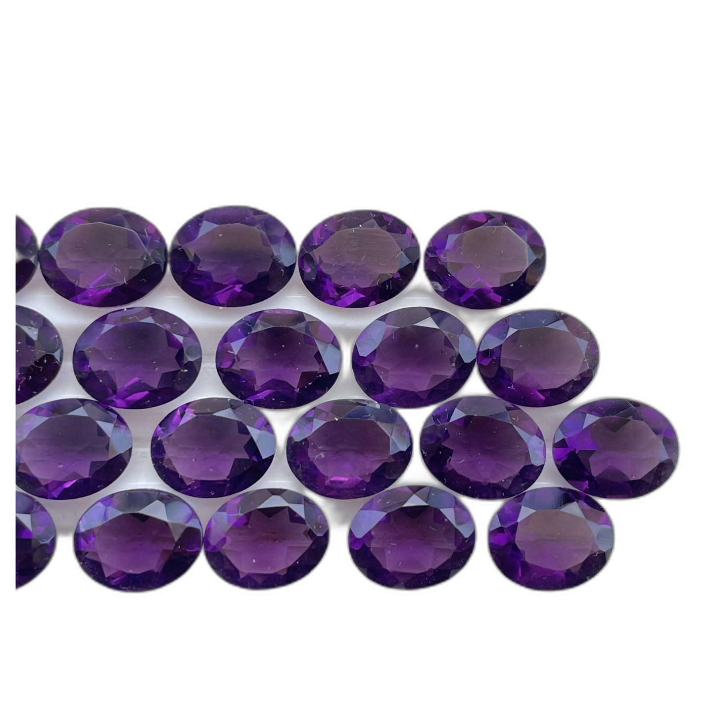 Purple Amethyst Faceted Nice Quality (8-10 mm) Oval Shape (Natural)