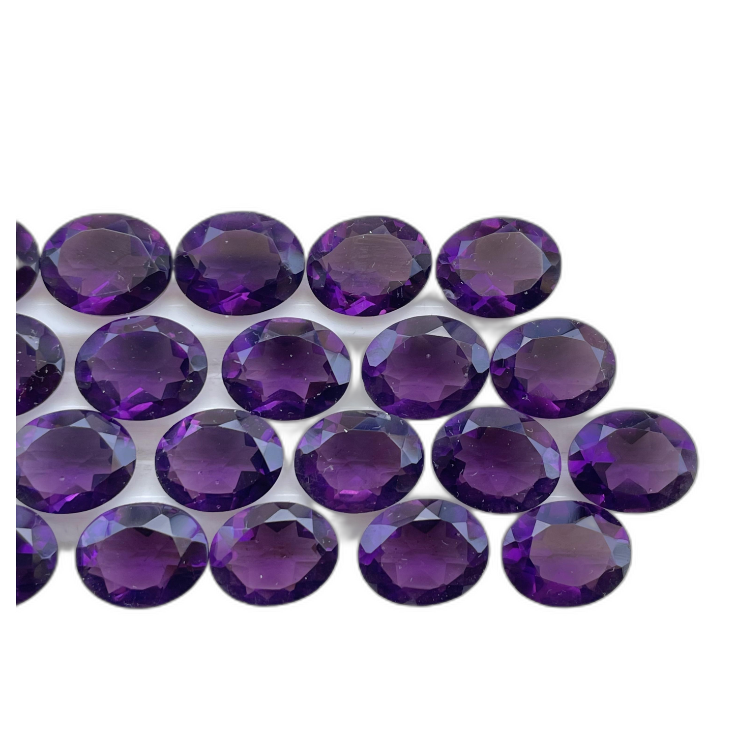 Purple Amethyst Faceted Nice Quality (8-10 mm) Oval Shape