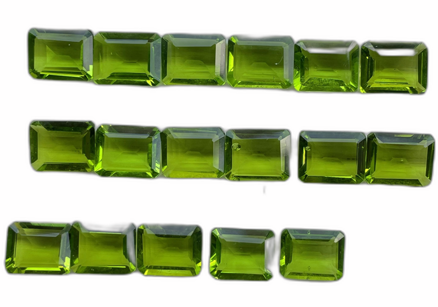 Peridot Faceted Nice Quality (8x10 mm) Baguette Shape