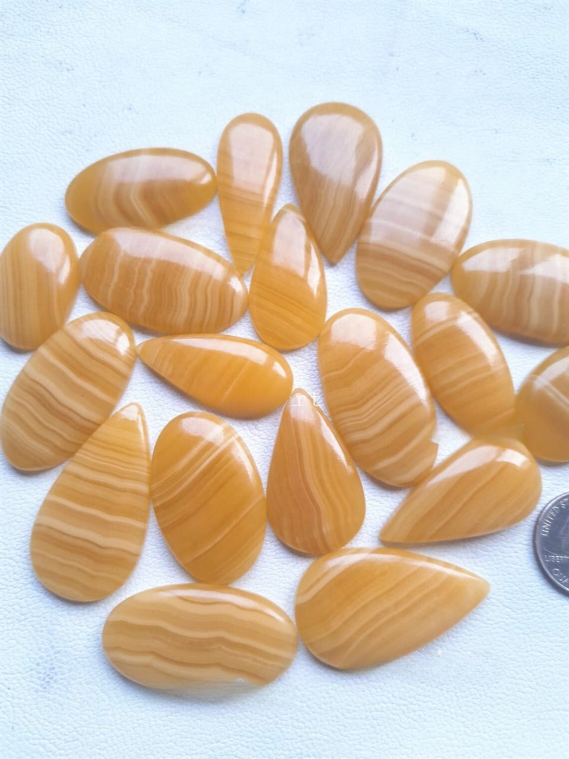 Wholesale Lot of Yellow Aragonite Cabochon By Weight With Different Shapes And Sizes Used For Jewelry Making (Natural)