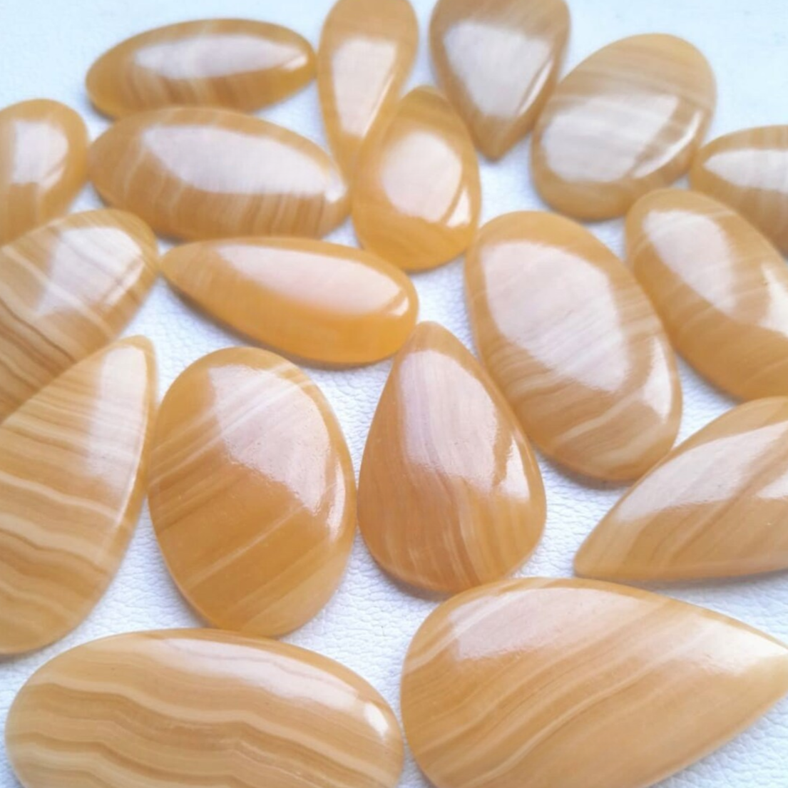 Wholesale Lot of Yellow Aragonite Cabochon By Weight With Different Shapes And Sizes Used For Jewelry Making (Natural)