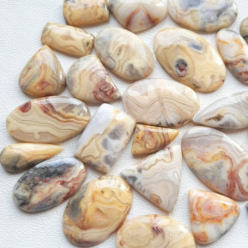CRAZYLACE Agate Cabochon Wholesale Lot By Weight With Different Shapes And Sizes Used For Jewelry Making (Natural)