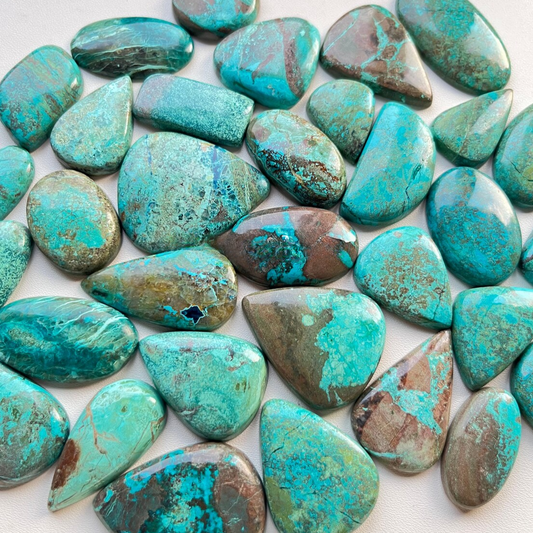 New Shattuckite Chrysocolla Cabochon Wholesale Lot Cabochon By Weight With Different Shapes And Sizes Used For Jewelry Making (Natural)