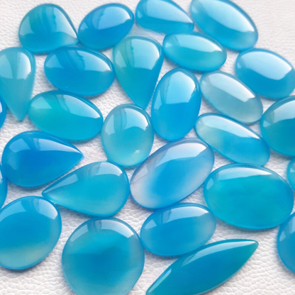 CHALCEDONY QUARTZ, Wholesale Cabochon Lot By Weight With Different Shapes And Sizes Used For Jewelry Making (Natural)