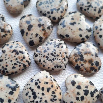 DALMATIAN Heart Shape Cabochon Wholesale Lot By Weight With Different Shapes And Sizes Used For Jewelry Making (Natural)
