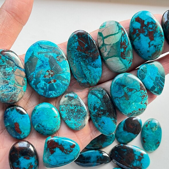 Natural SHATTUCKITE Cabochon Wholesale Lot By Weight With Different Shapes And Sizes Used For Jewelry Making (Natural)