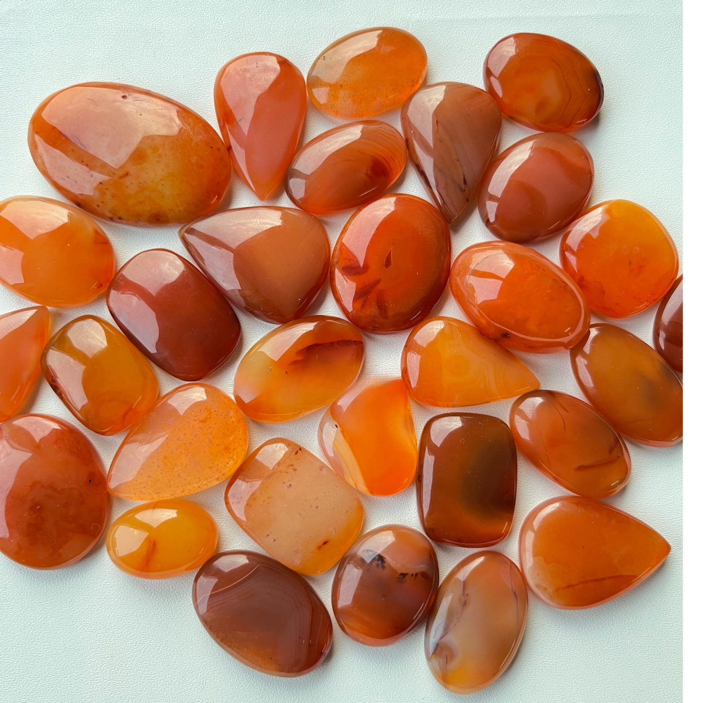 Natural Carnelian Agate Cabochon Wholesale Lot By Weight With Different Shapes And Sizes Used For Jewelry Making