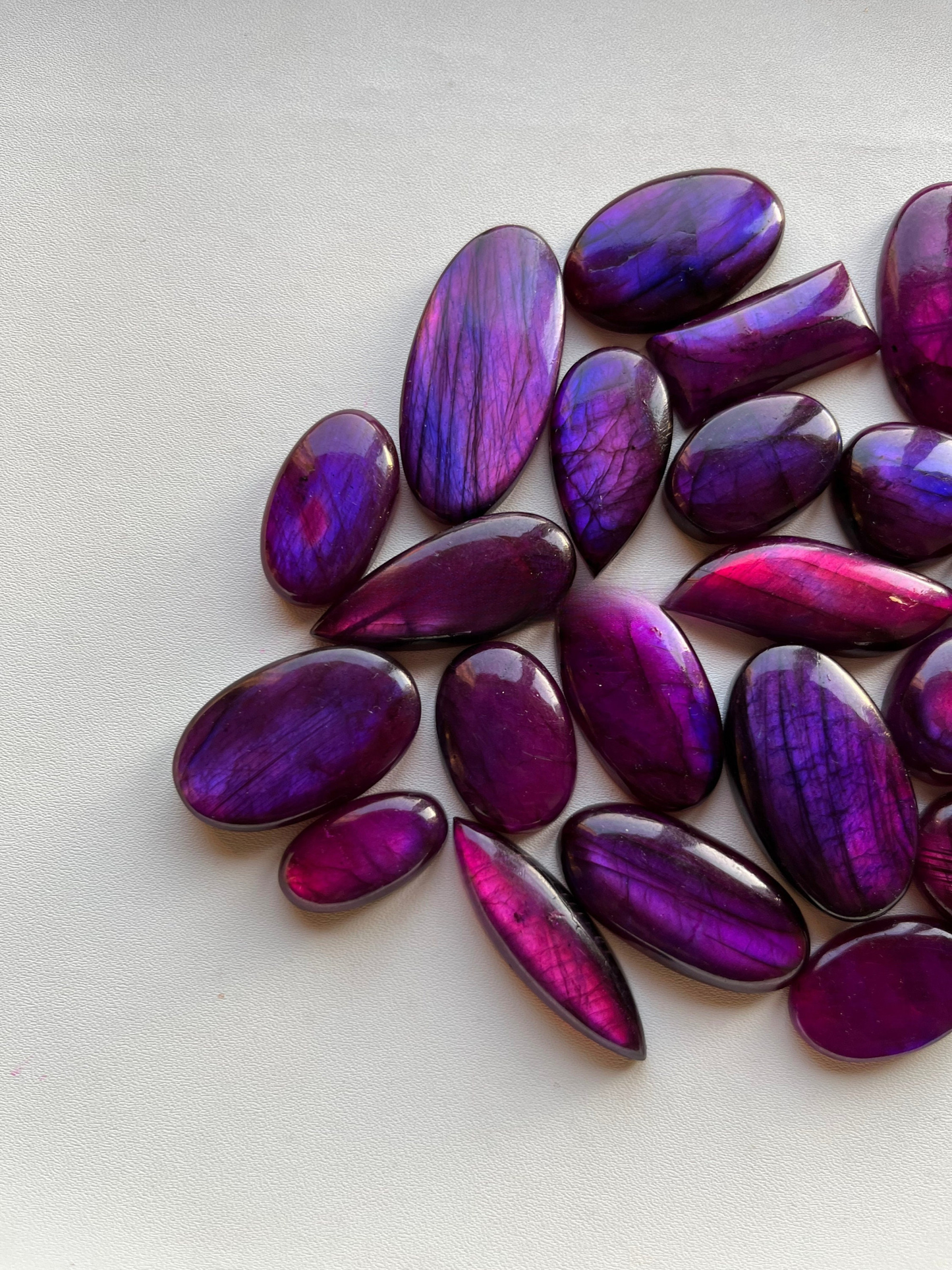 DYED Purple Labradorite Cabochon Wholesale Lot By Weight Used For Jewelry Making