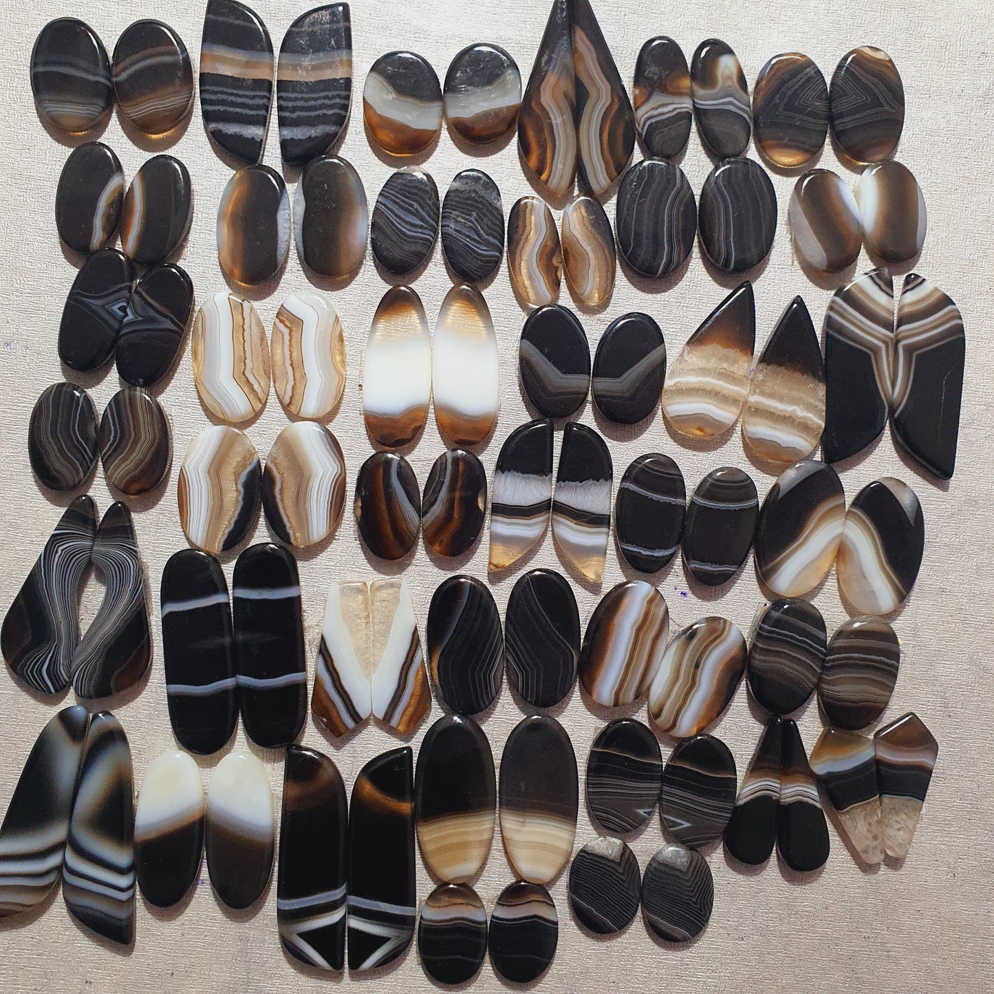 Natural Banded Agate Pairs (Natural)