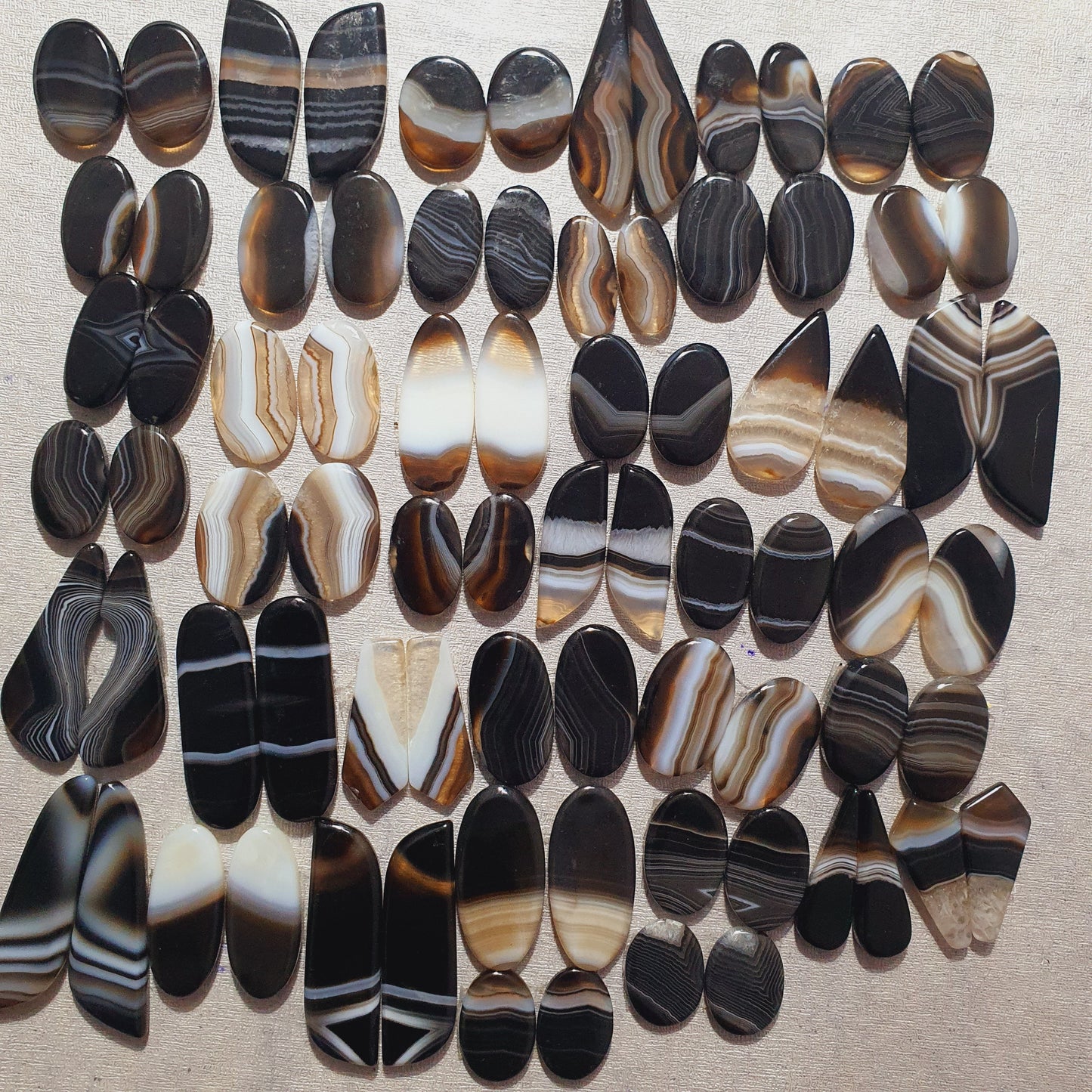 Natural Banded Agate Pairs