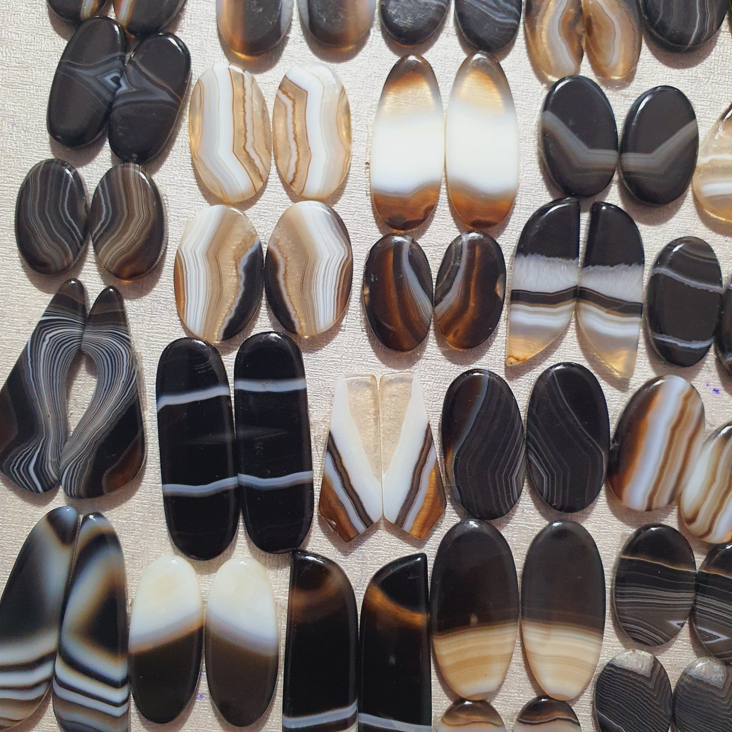 Natural Banded Agate Pairs (Natural)