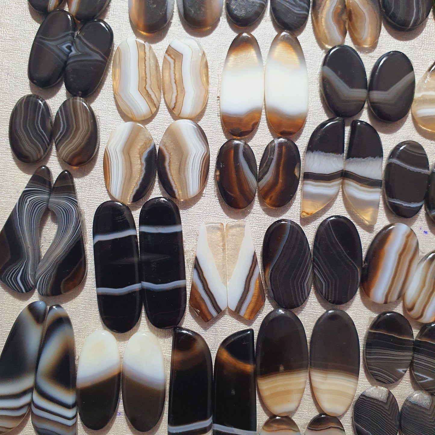 Natural Banded Agate Pairs