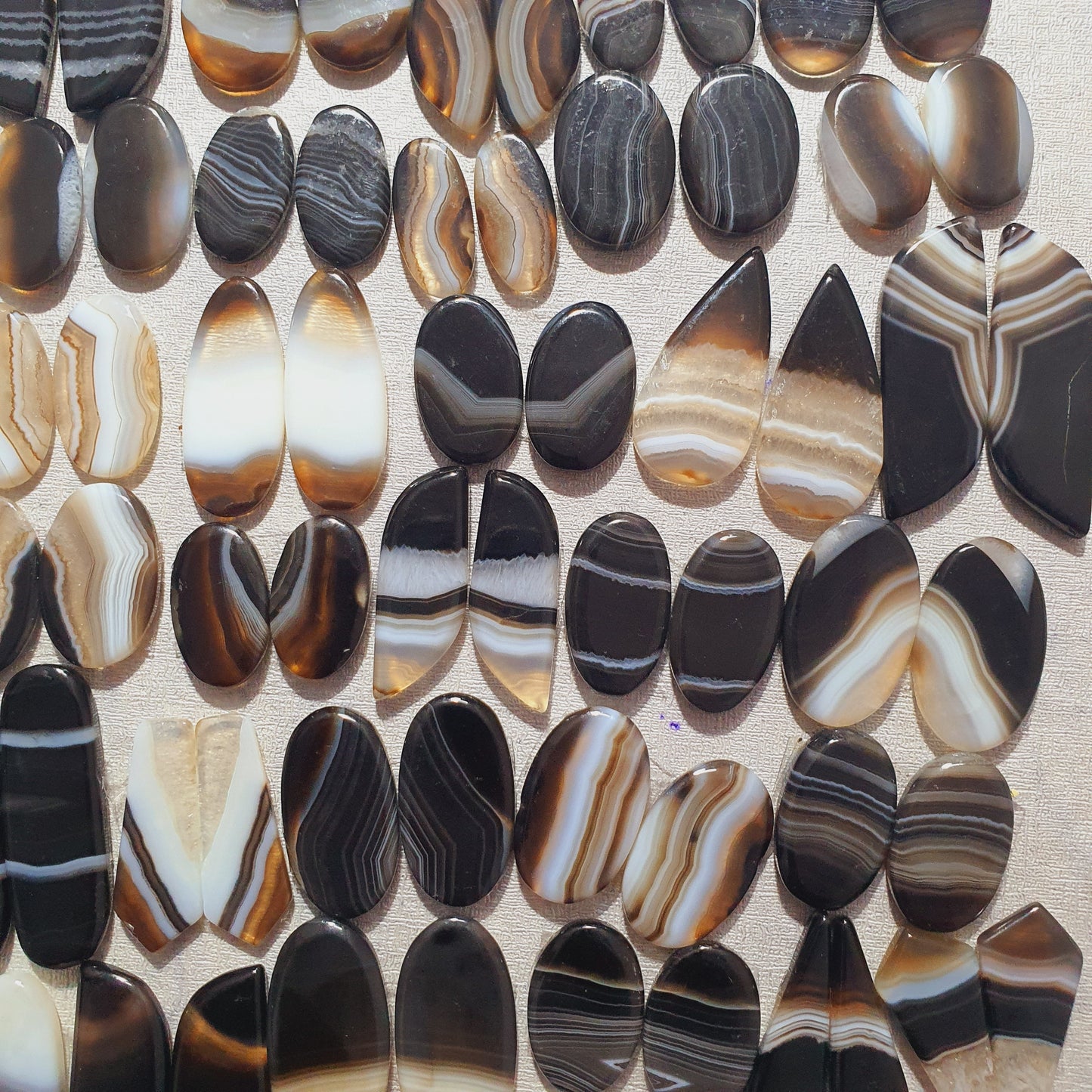 Natural Banded Agate Pairs (Natural)