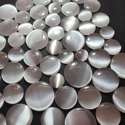 Natural Selenite Round Cabochon (Natural)