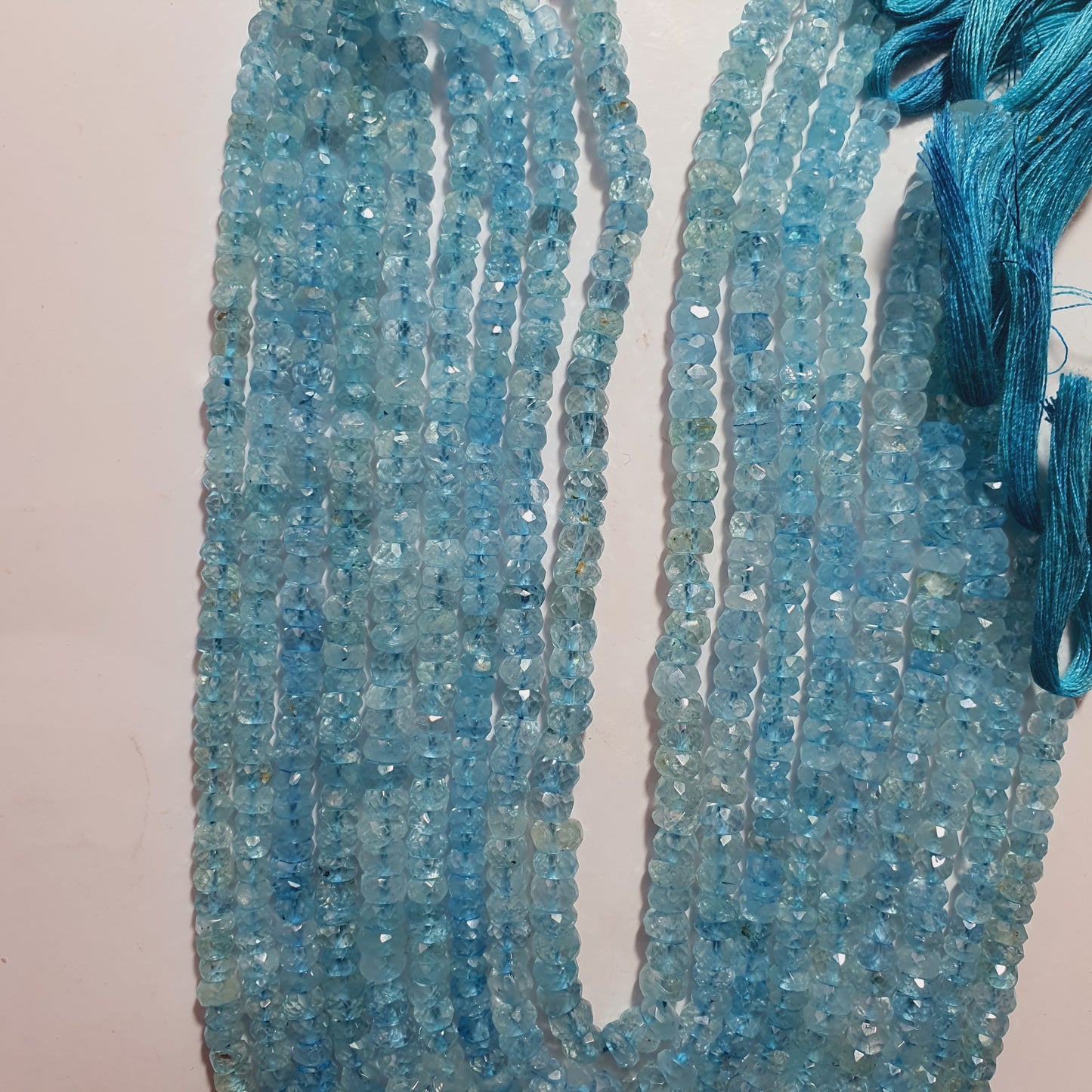 Natural Aquamarine Faceted Strands Nice Quality (Natural)