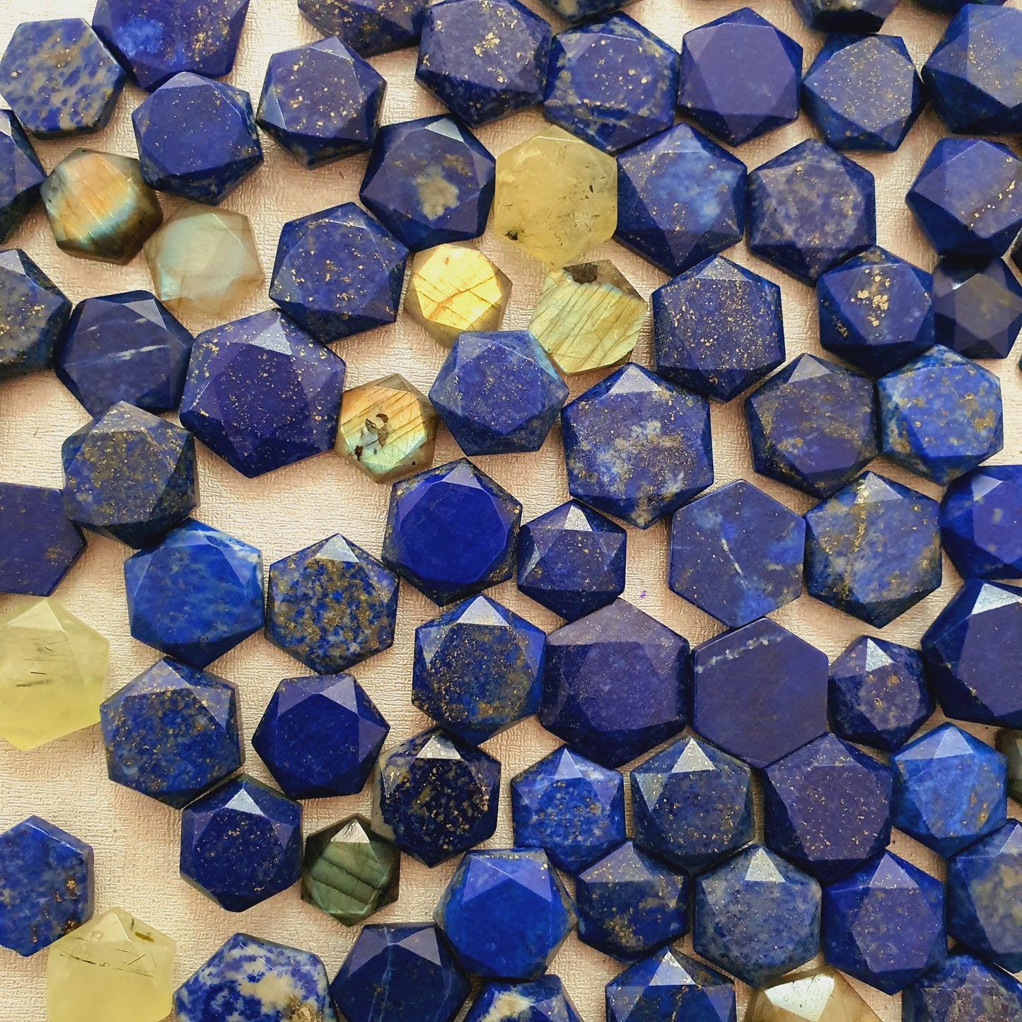 Natural Lapis Lazuli Hexagon Shapes (Natural)