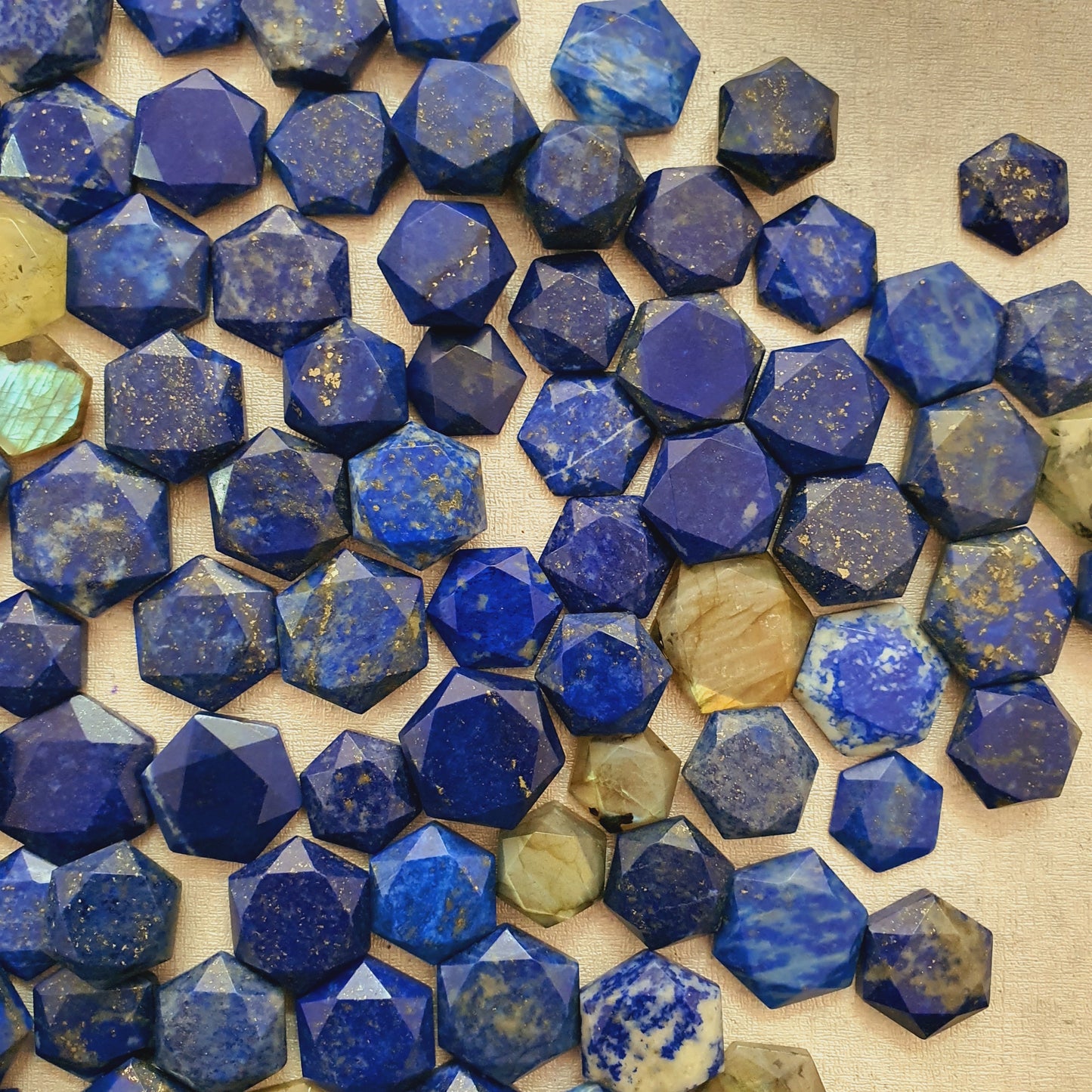 Natural Lapis Lazuli Hexagon Shapes (Natural)