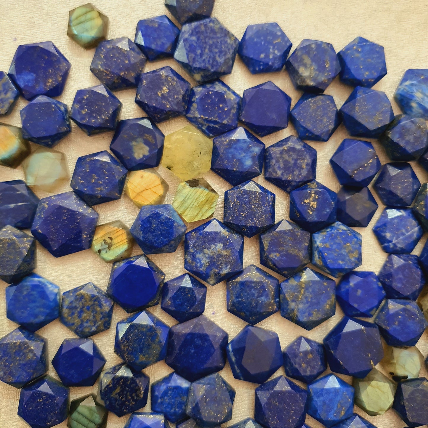 Natural Lapis Lazuli Hexagon Shapes (Natural)