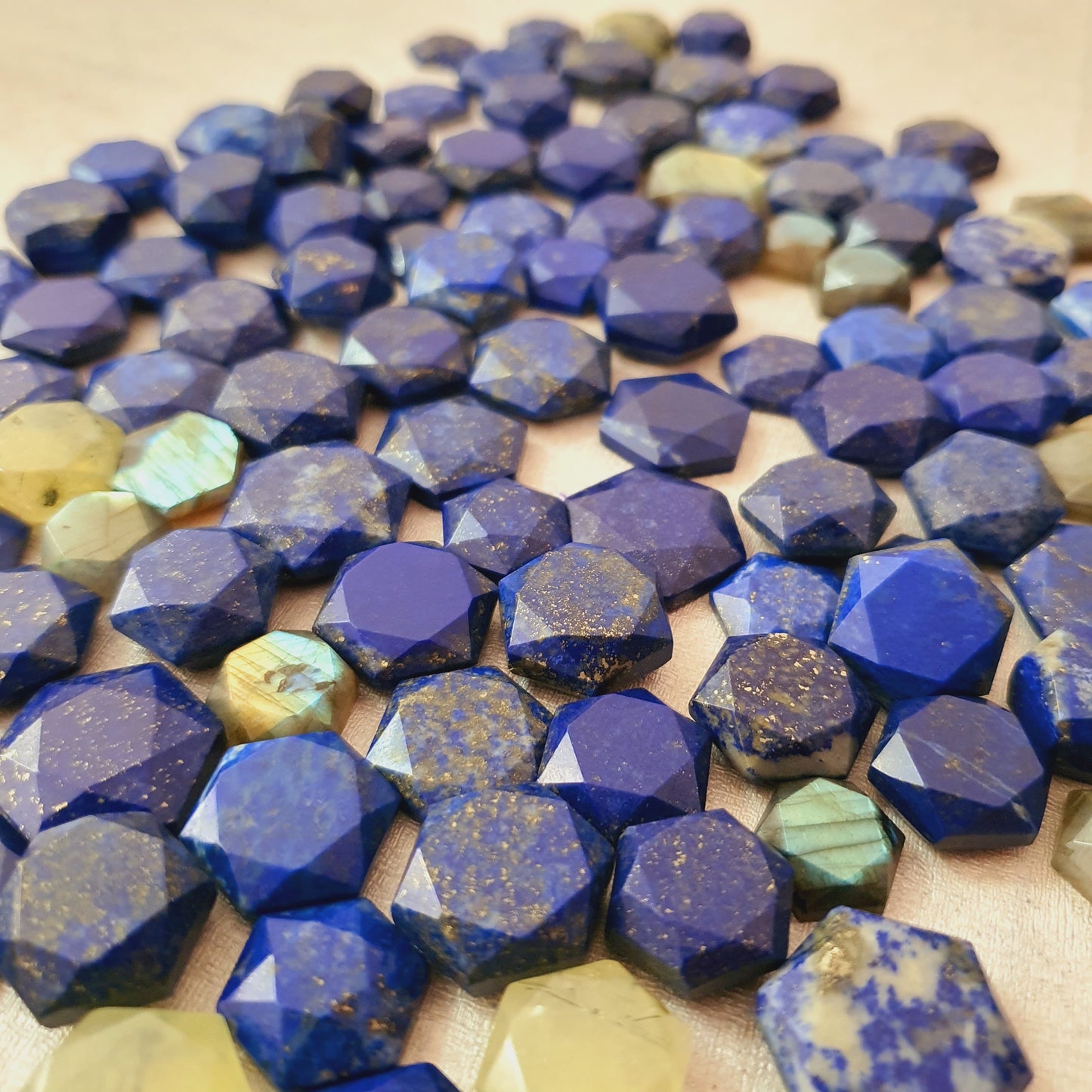 Natural Lapis Lazuli Hexagon Shapes