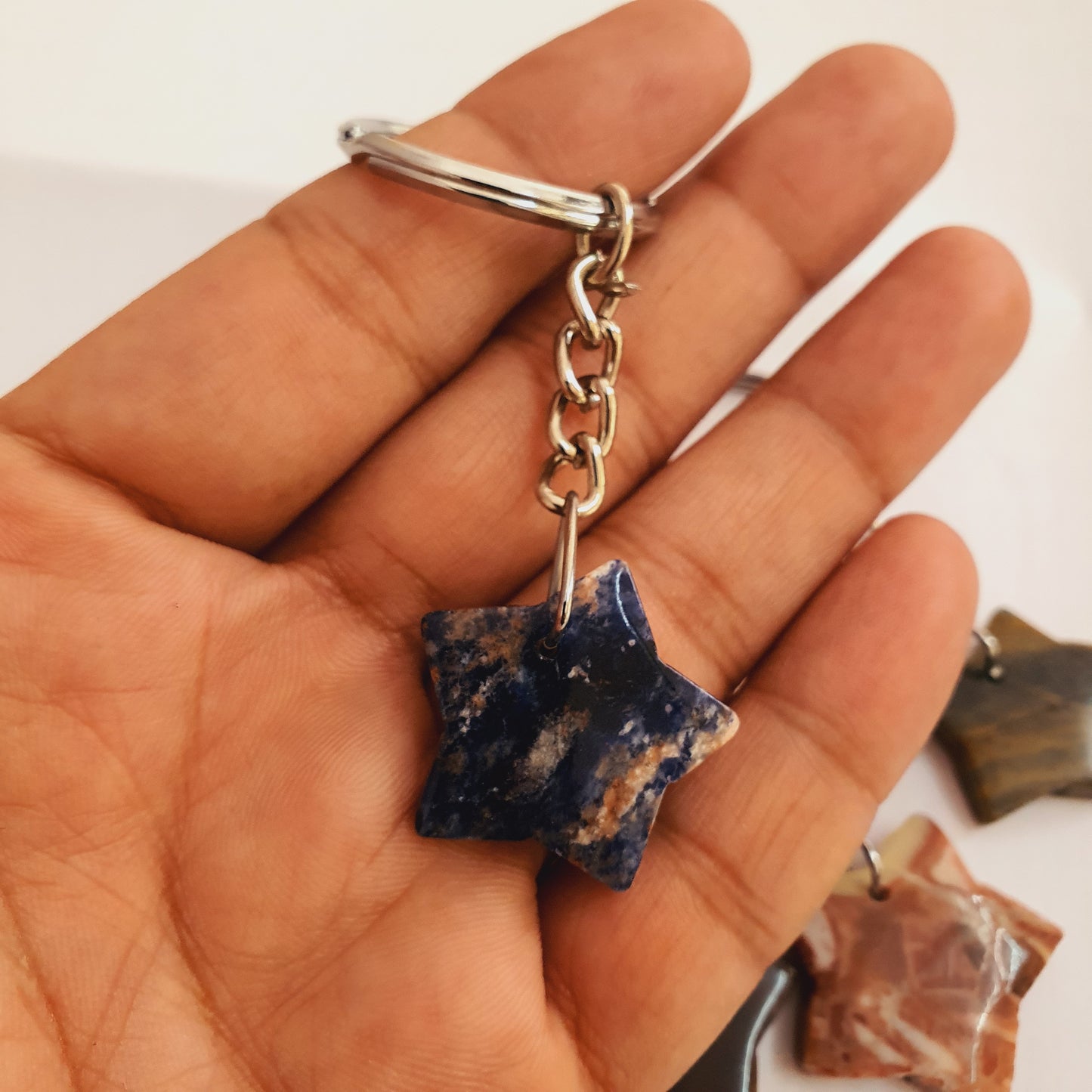 Natural Gemstones Key Chains