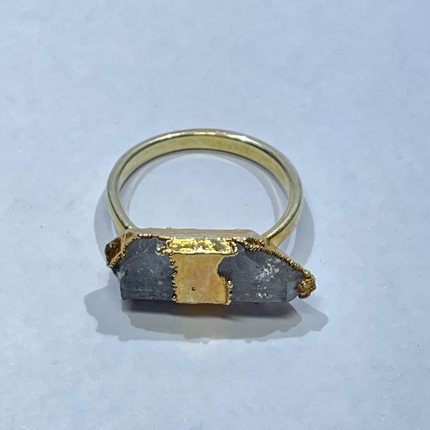 Brass Rings with Natural stones