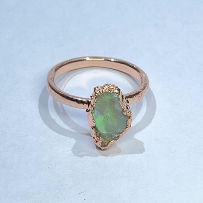 Brass Rings with Natural stones