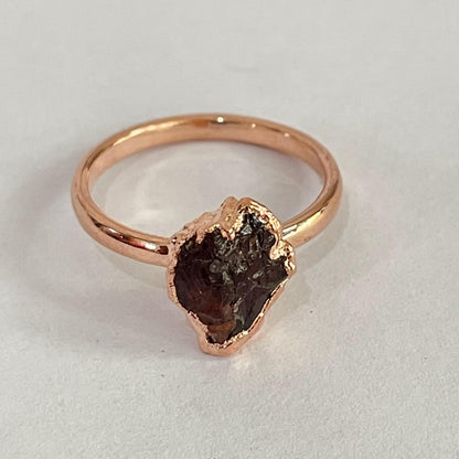 Brass Rings with Natural stones