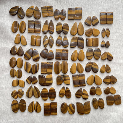 Natural Tiger's Eye Pairs Cabochon (Natural)