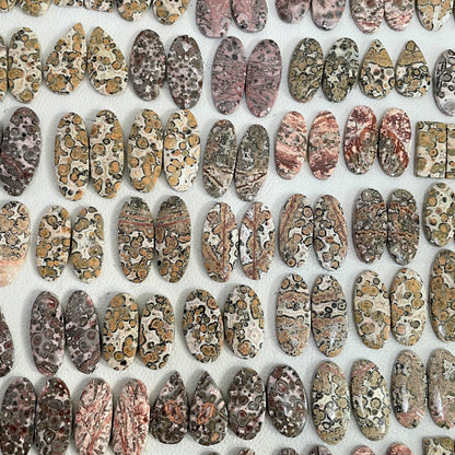 Natural Leopard Skin Jasper Pairs (Natural)