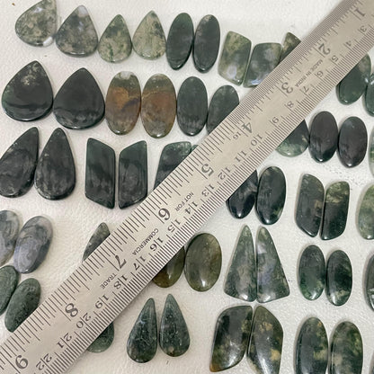 Natural Moss Agate Pairs Cabochon (Natural)