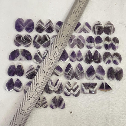 Natural Amethyst Lace Pairs Cabochon (Natural)