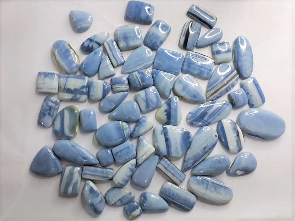 Natural Blue Opal (Angelite) Cabochon (Natural)