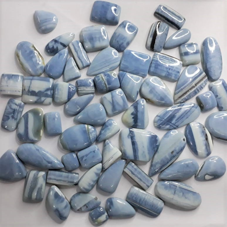 Natural Blue Opal (Angelite) Cabochon (Natural)