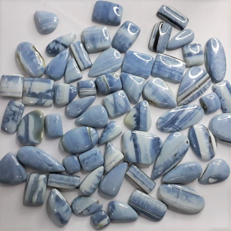 Natural Blue Opal (Angelite) Cabochon (Natural)