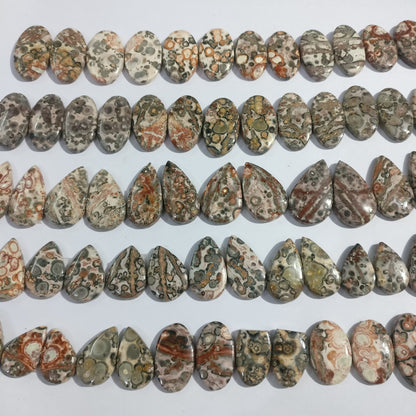 Natural Leopard Skin Jasper Pairs Cabochon (Natural)