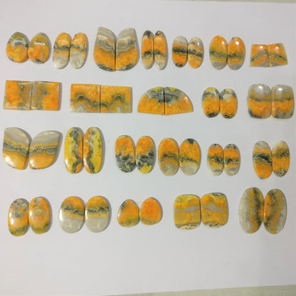 Natural Bumble Bee Jasper Pairs Cabochon (Natural)