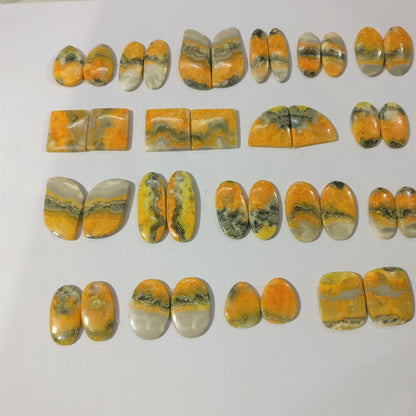 Natural Bumble Bee Jasper Pairs Cabochon (Natural)