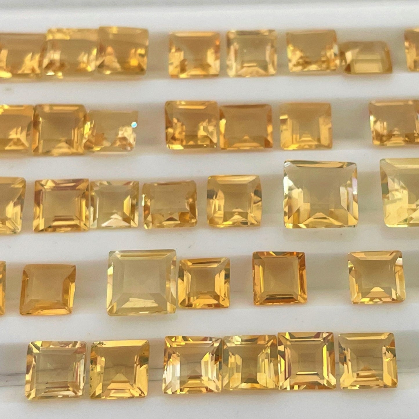 Natural Square Cut Citrine (Natural)