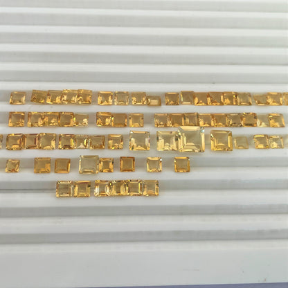 Natural Square Cut Citrine (Natural)
