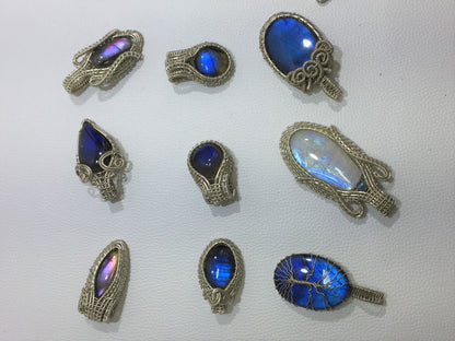 Wire Wrapping Silver Jewelry Pendants (Natural)