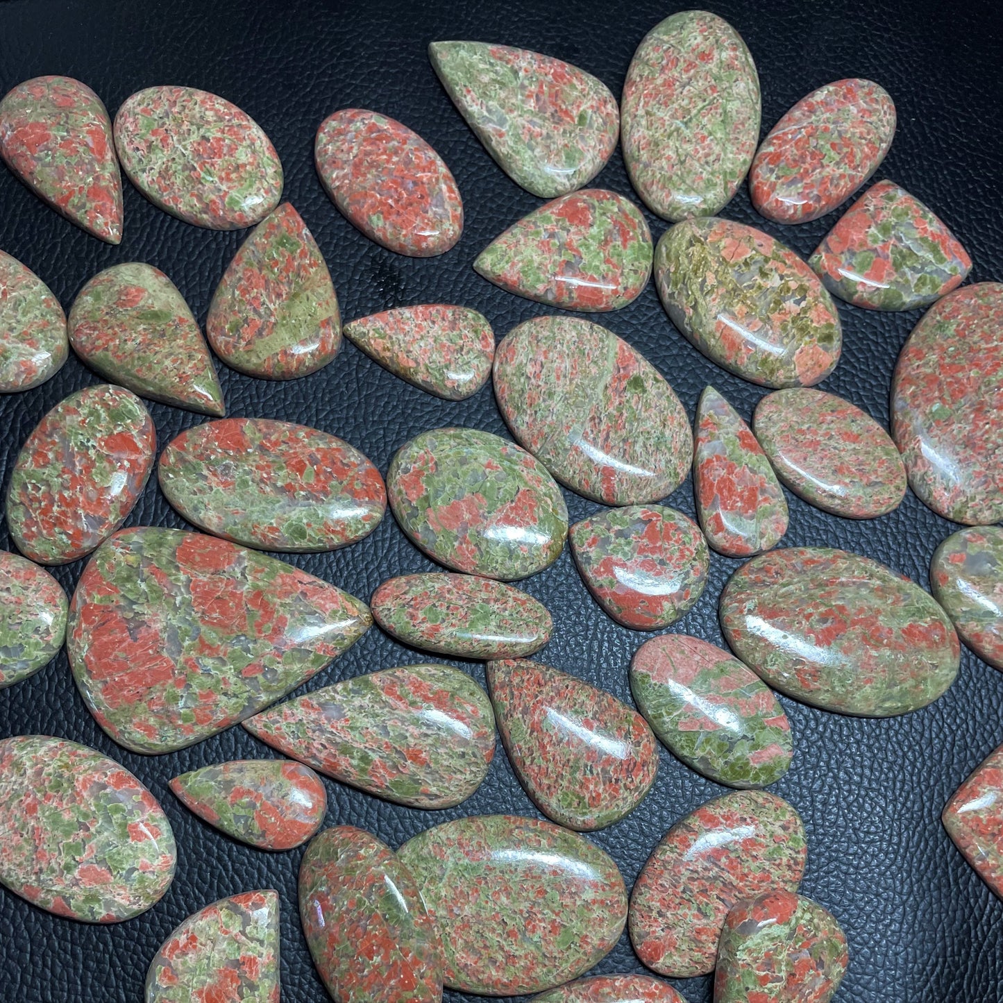 Natural Unakite Jasper Cabochon (Natural)