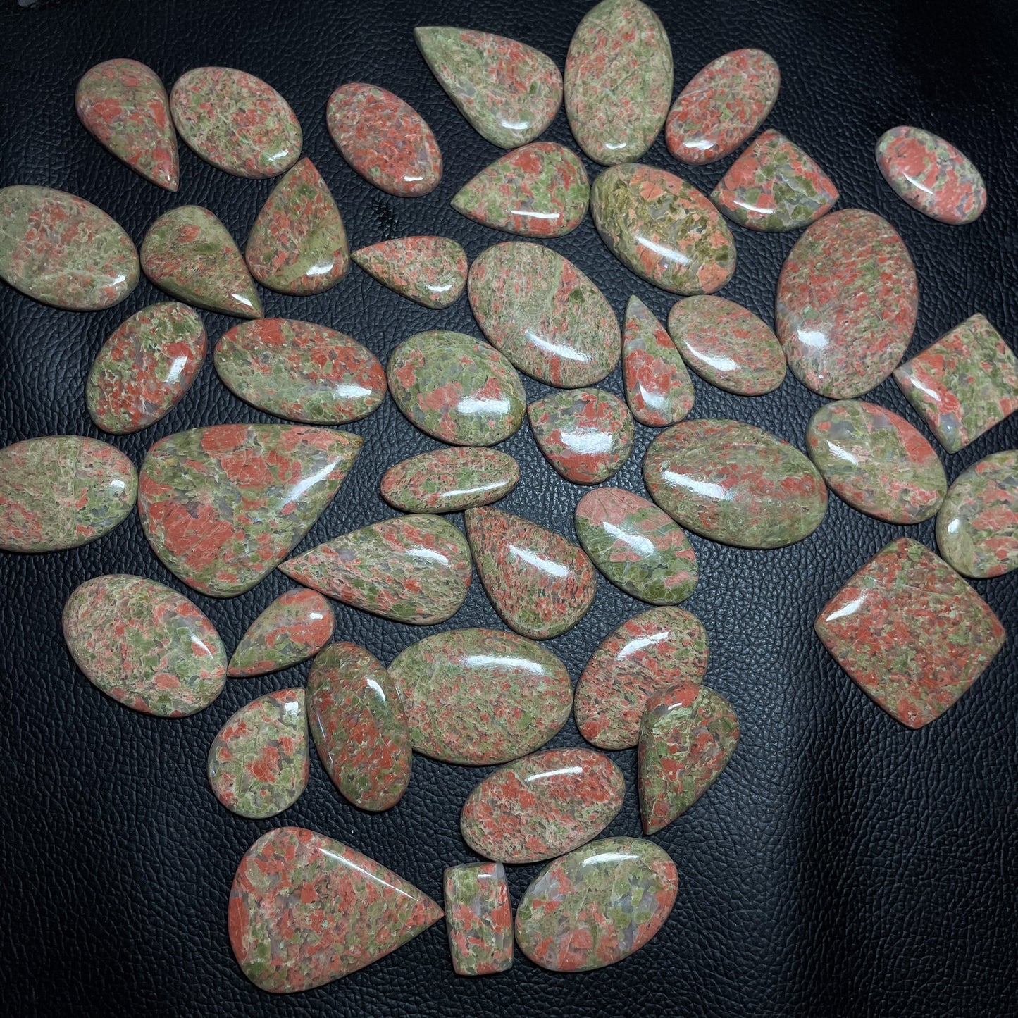 Natural Unakite Jasper Cabochon (Natural)