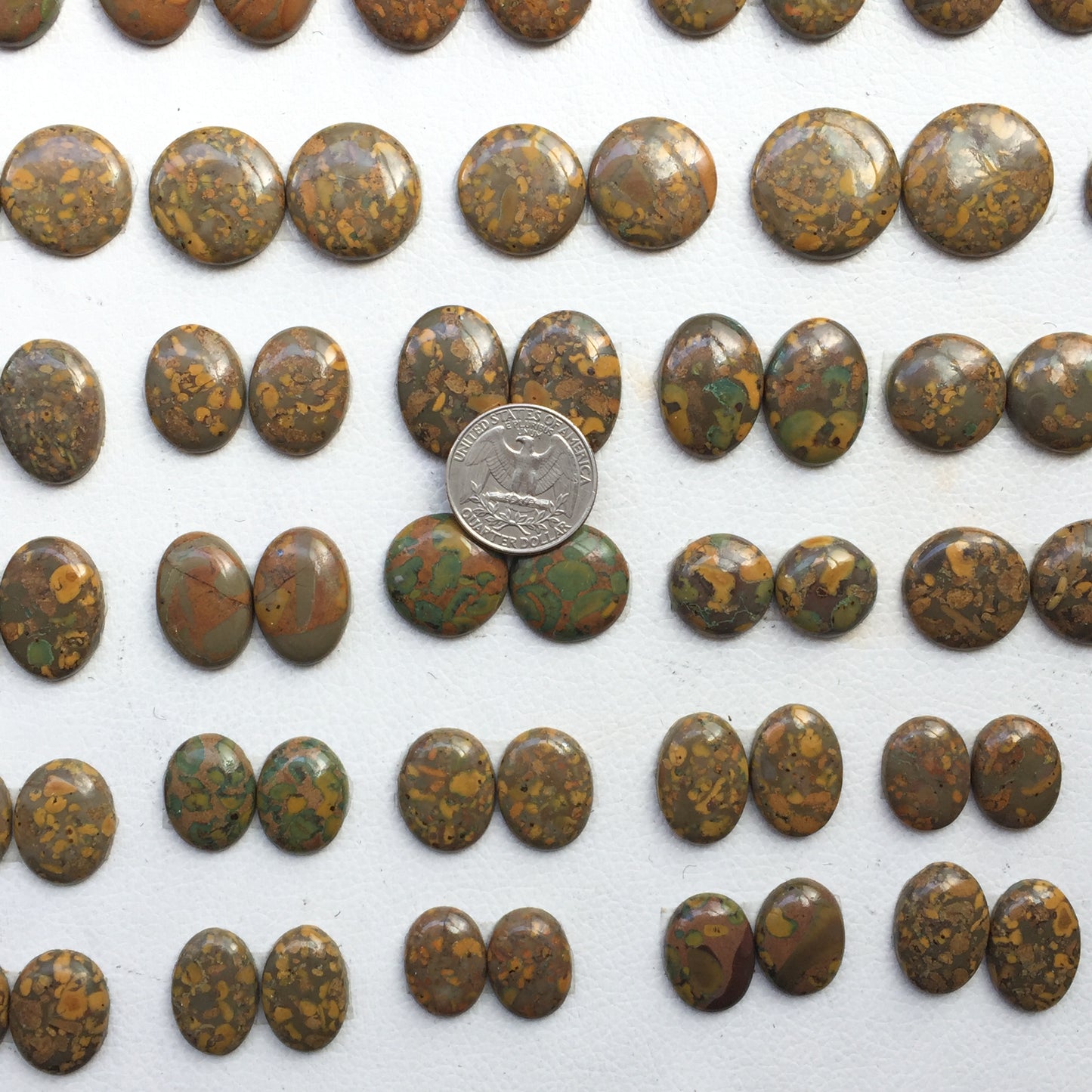 Natural Fruit Jasper Pairs Cabochon (Natural)