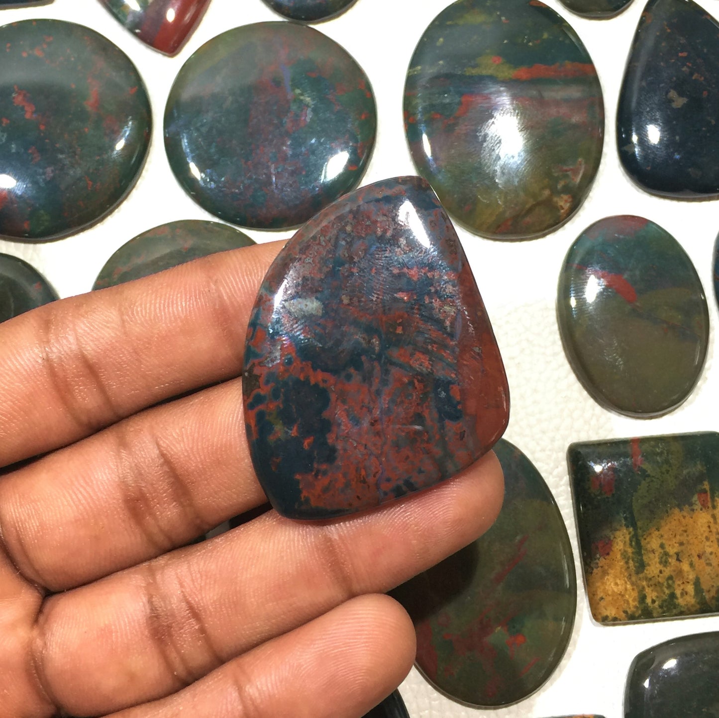 Natural Bloodstone Jasper Cabochon (Natural)