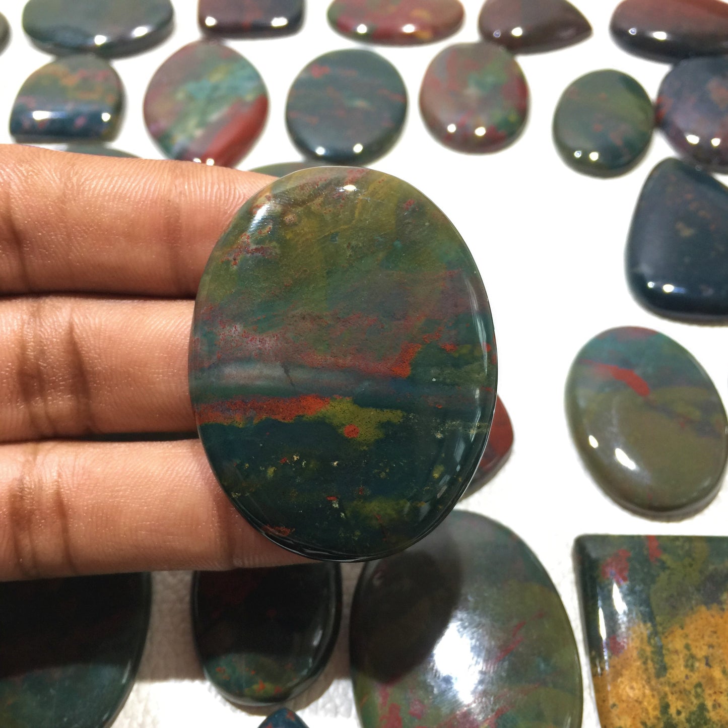 Natural Bloodstone Jasper Cabochon (Natural)