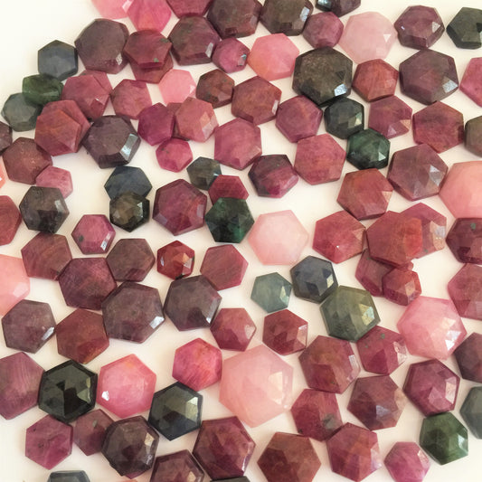 Natural Ruby Emerald Sapphire Faceted (Natural)
