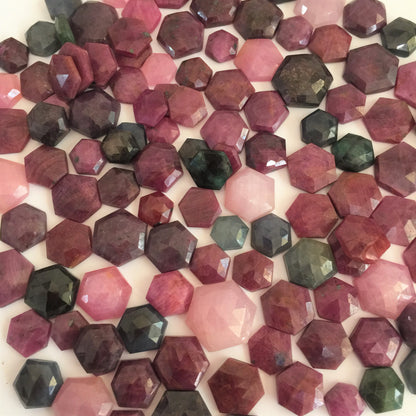 Natural Ruby Emerald Sapphire Faceted (Natural)