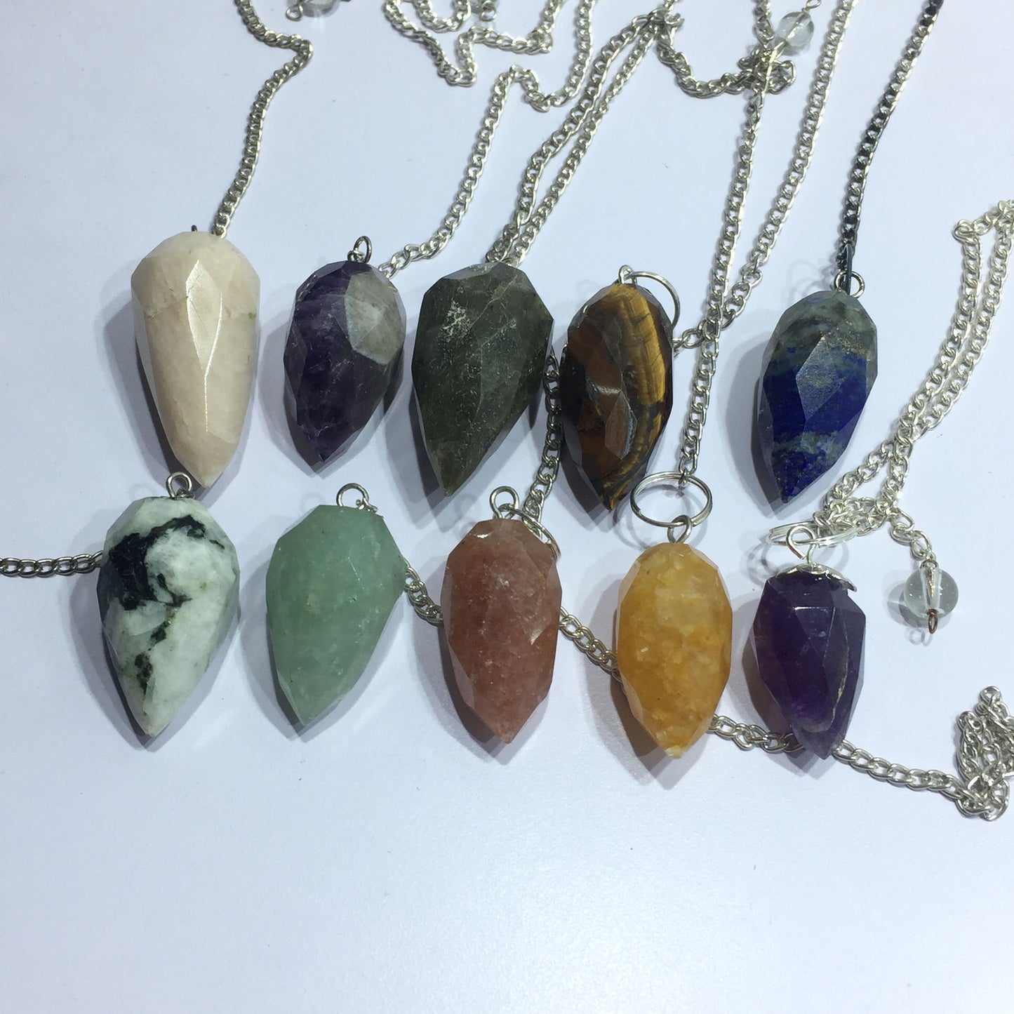 Mix Stones Drop Cut Pendulum Healing Jewelry Wholesale Lot