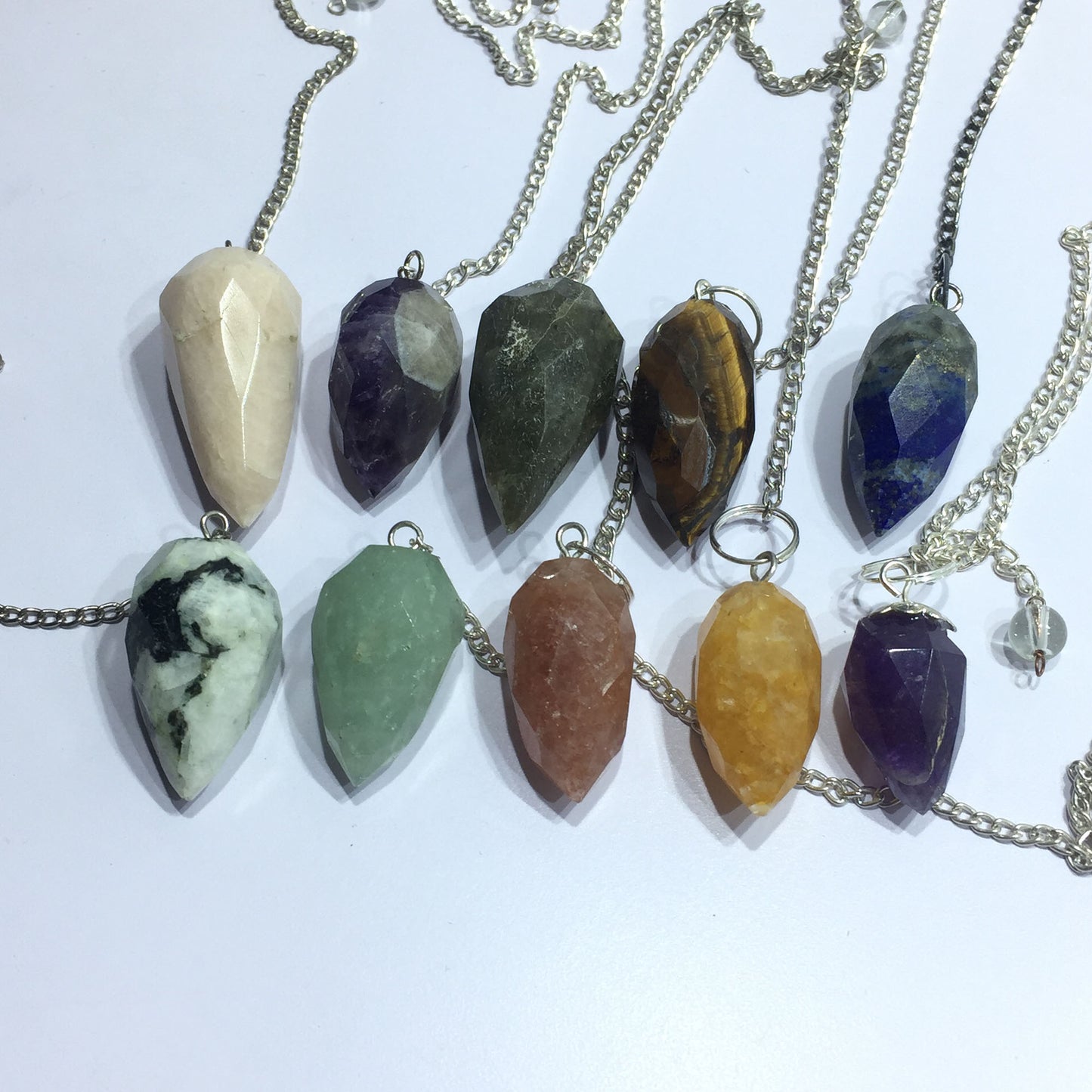 Mix Stones Drop Cut Pendulum Healing Jewelry Wholesale Lot